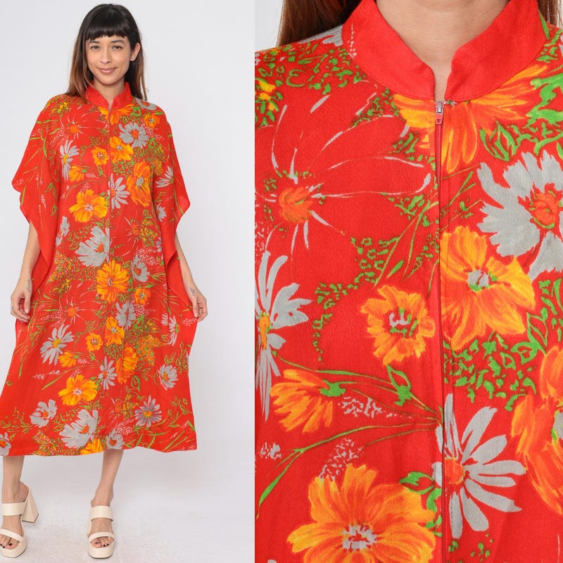 70’s Batik Caftan Dress main image 0