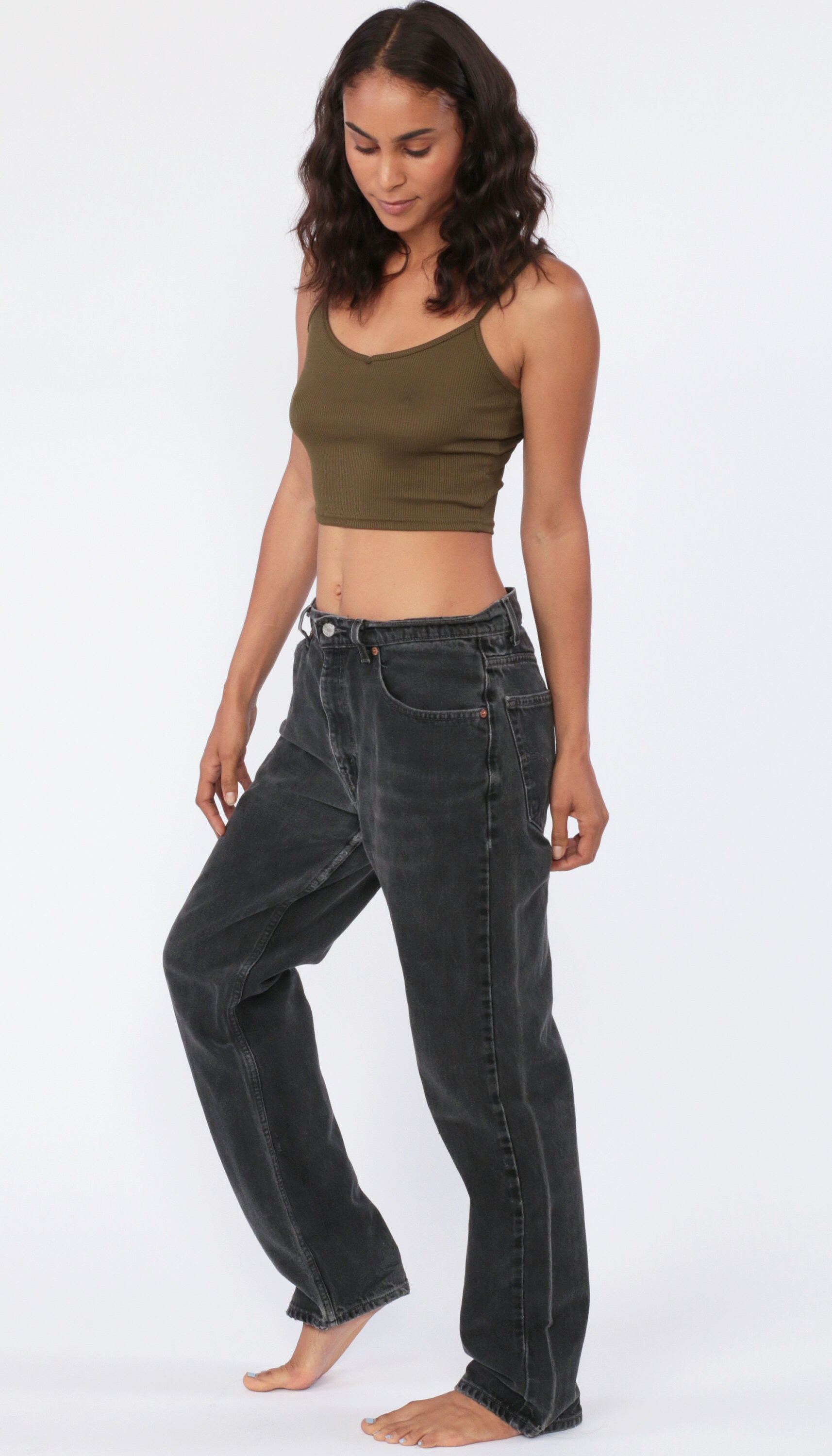 levis mom jeans black
