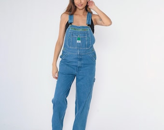 Men's Liberty Overalls Size 32 Denim Pants Workwear Bibs Baggy Hammer Loop Cargo Dungarees Long Blue Jean Pants Carpenter Extra Small xs