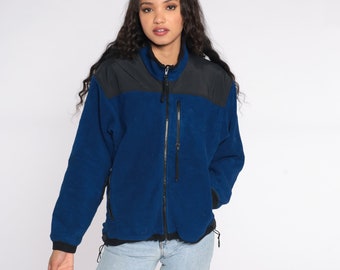 REI Fleece Jacket Navy Zip Up Jacket 90s Hiking Sweater Vintage Retro Cozy Athleisure Activewear Sports Vintage Granola Style Extra Small XS