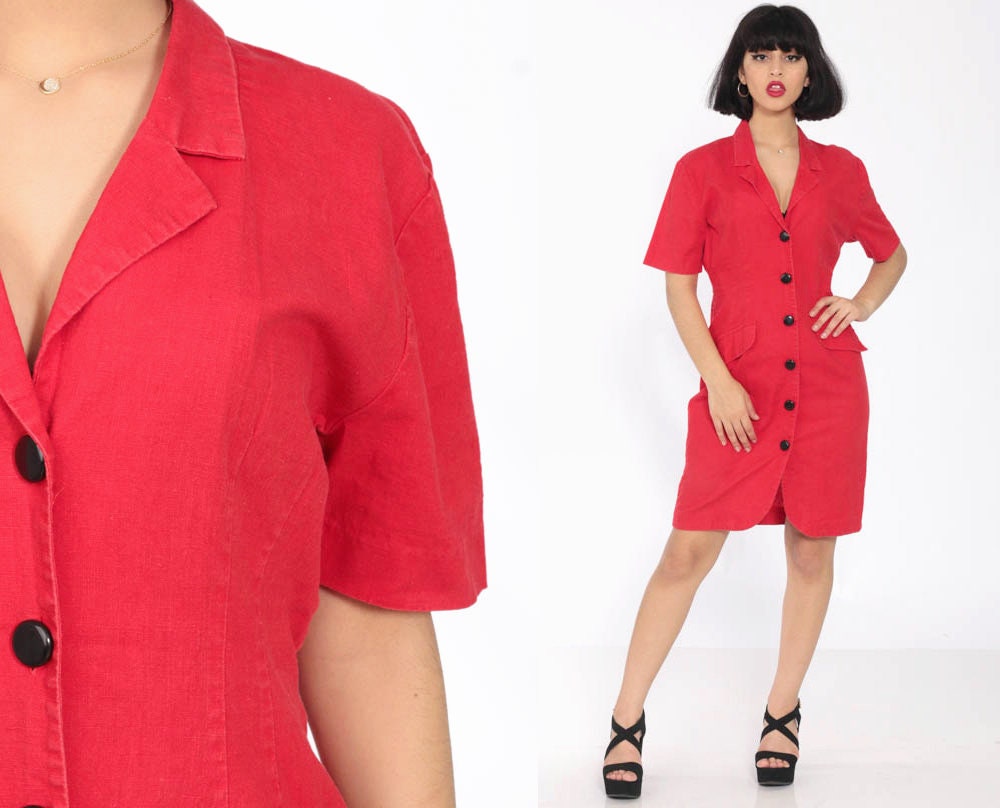 cotton button up dress