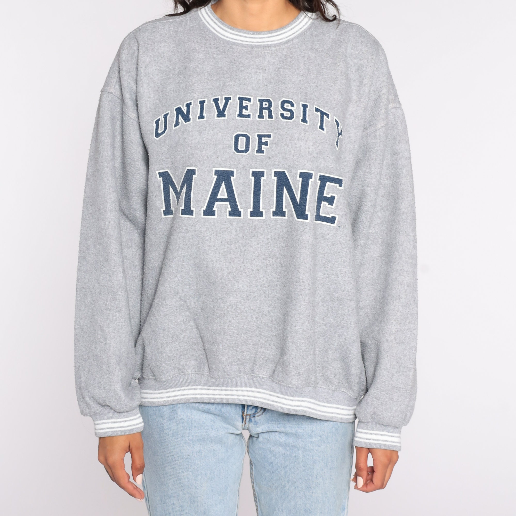 University Of Maine Sweatshirt 90s Fleece Sweatshirt University Shirt
