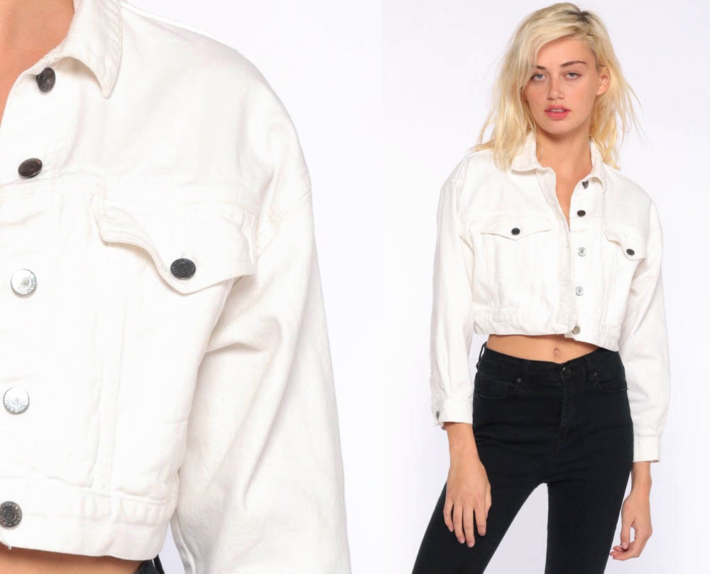 calvin klein white jean jacket