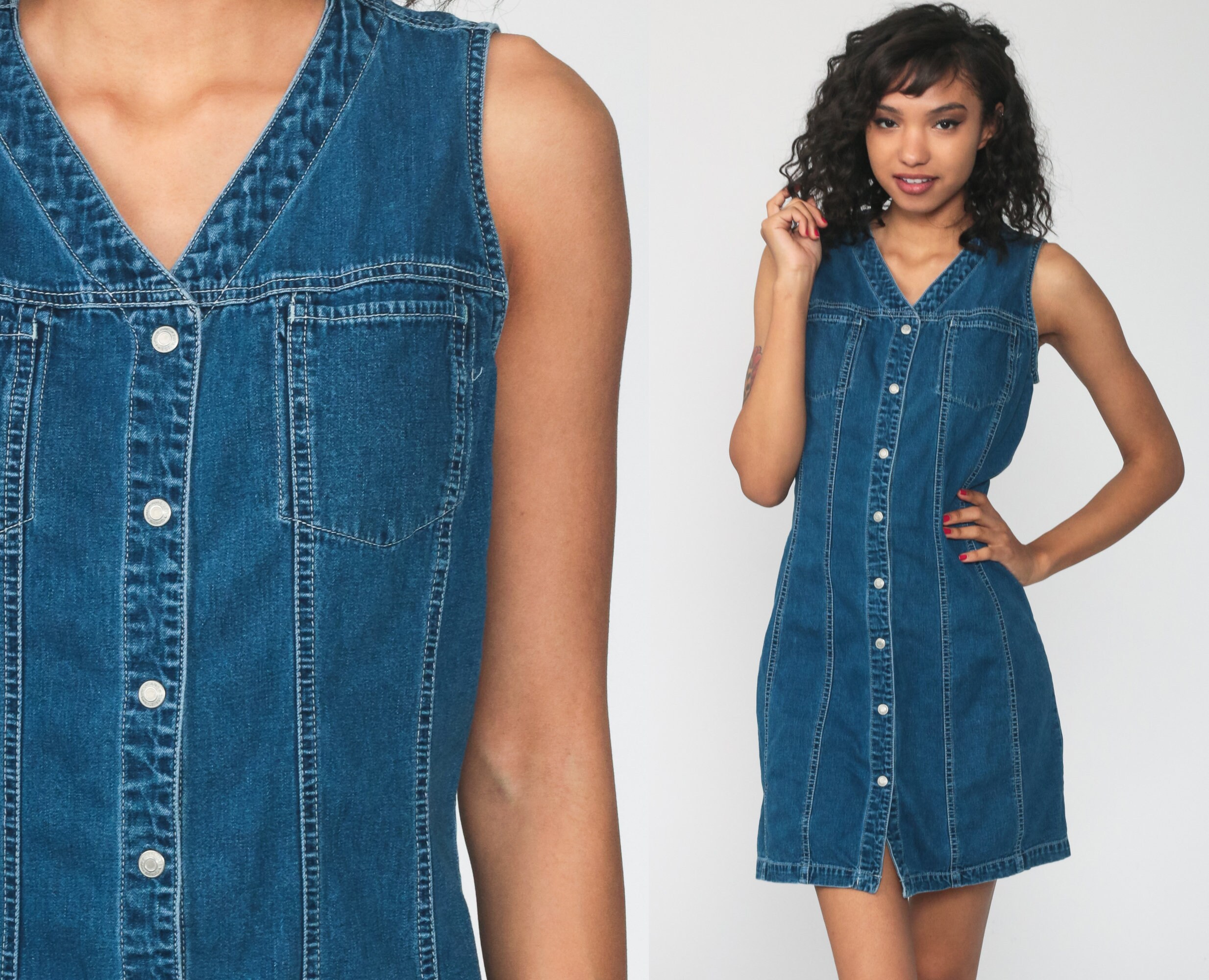 gap blue jean dress