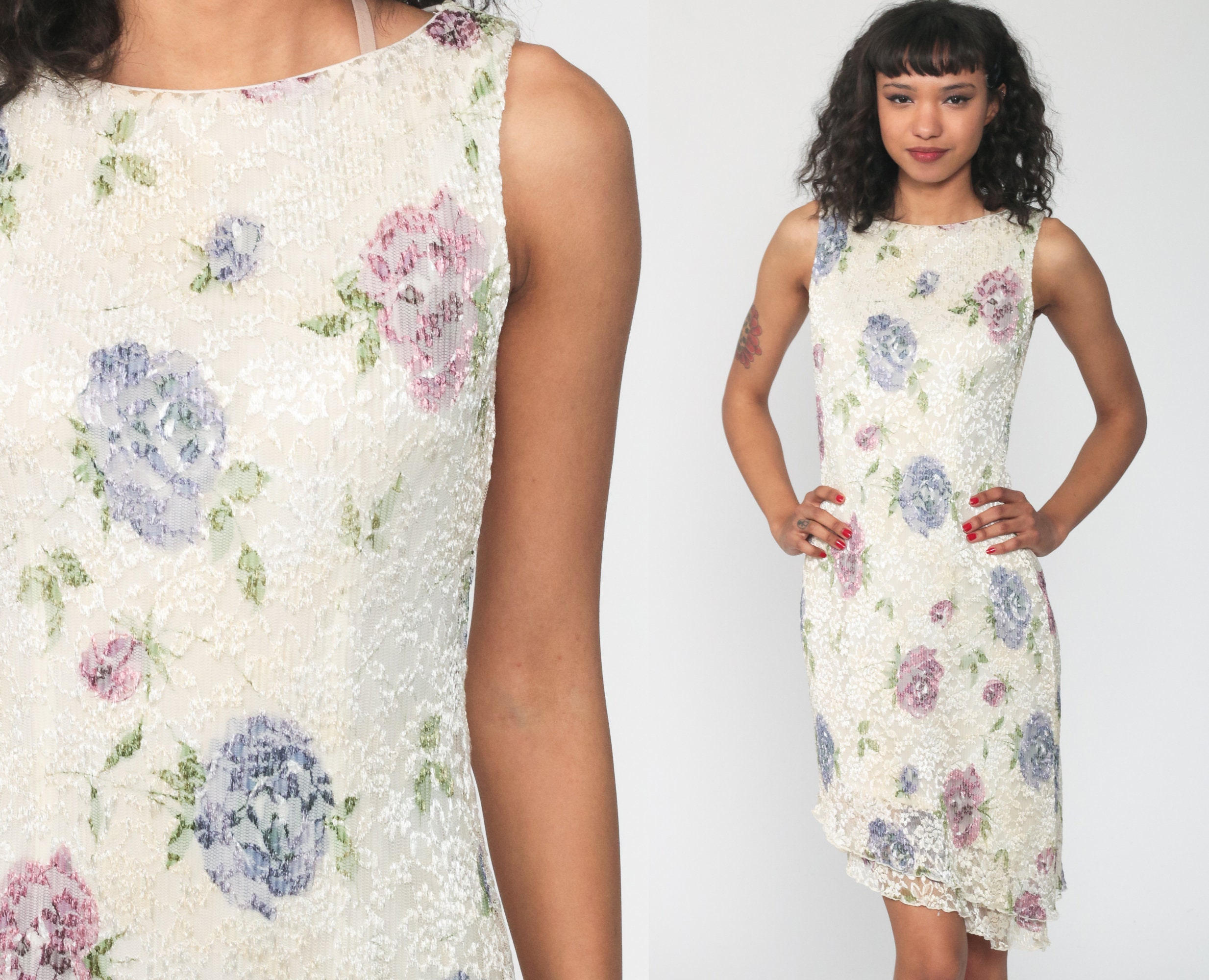 Y2K Dress 90/'s Vintage Shift Dress