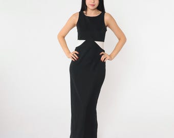 90s pop stars female fancy dress Vintage 90s Double Strap Midi Dress Black – Call Me The Breeze
