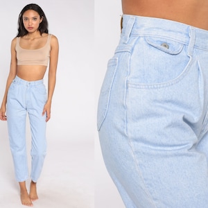 Pleated Lee Jeans 80s 90s Denim Pants High Waist Jeans 1990s Jeans Tapered Light Wash Denim Slim Skinny 1990s Vintage Extra Small xs