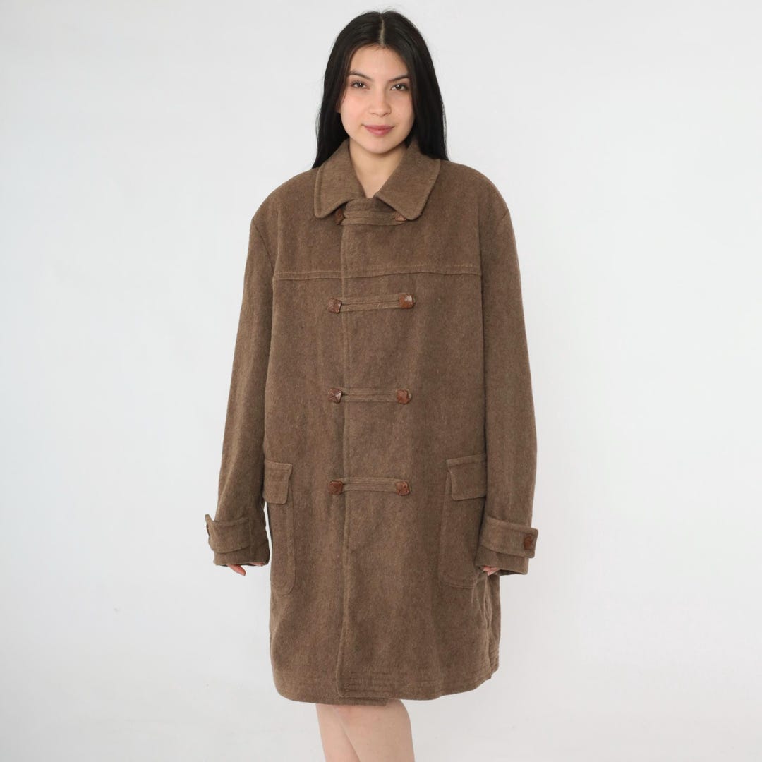 ジャケット・アウター LENO CASHMERE DUFFLE COAT BROWN SIZE 2 LENO CASHMERE DUFFLE COAT BROWN SIZE 2 メンズ