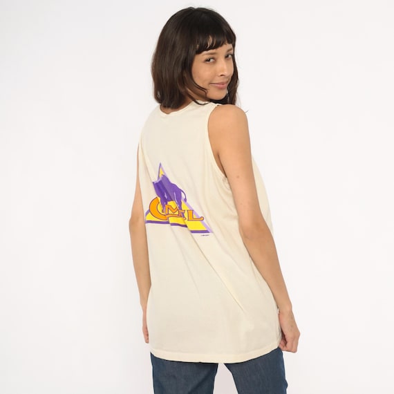 Camel Tank Top 90s Graphic Purple Cream Off White Muscle Tank Genuine Taste Vintage Cigarette Tobacco Merch Streetwear Extra Large XL