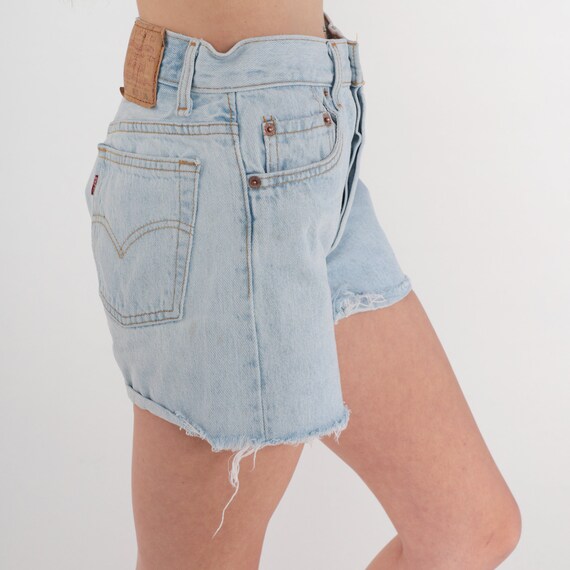 Levis 501 Shorts 90s Denim Cut Offs Levi Strauss … - image 5