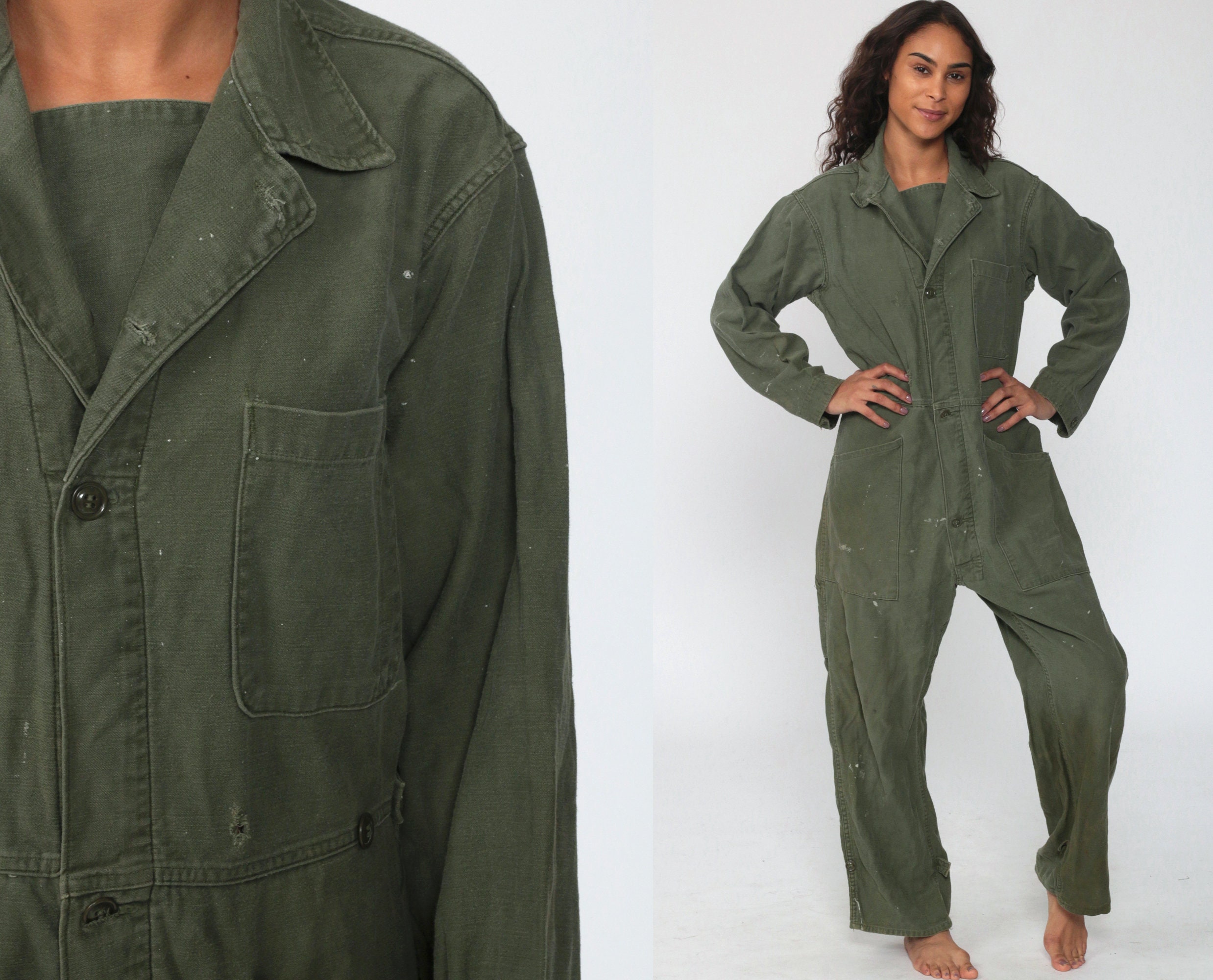 Army Coveralls 80s Paint Splatter 
