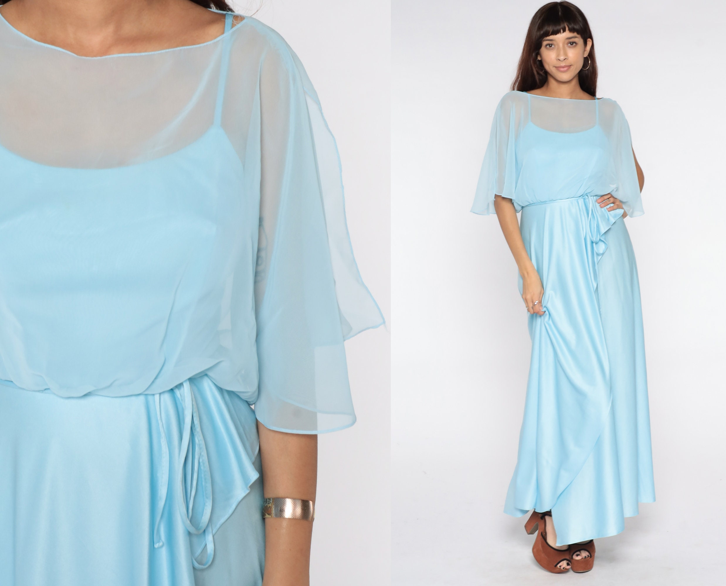 70s clearance chiffon dress