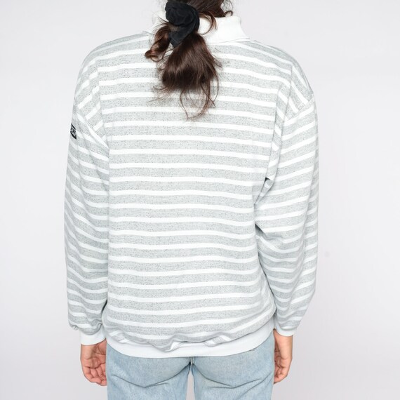 80s Striped Sweatshirt -- Retro Sweatshirt White … - image 8