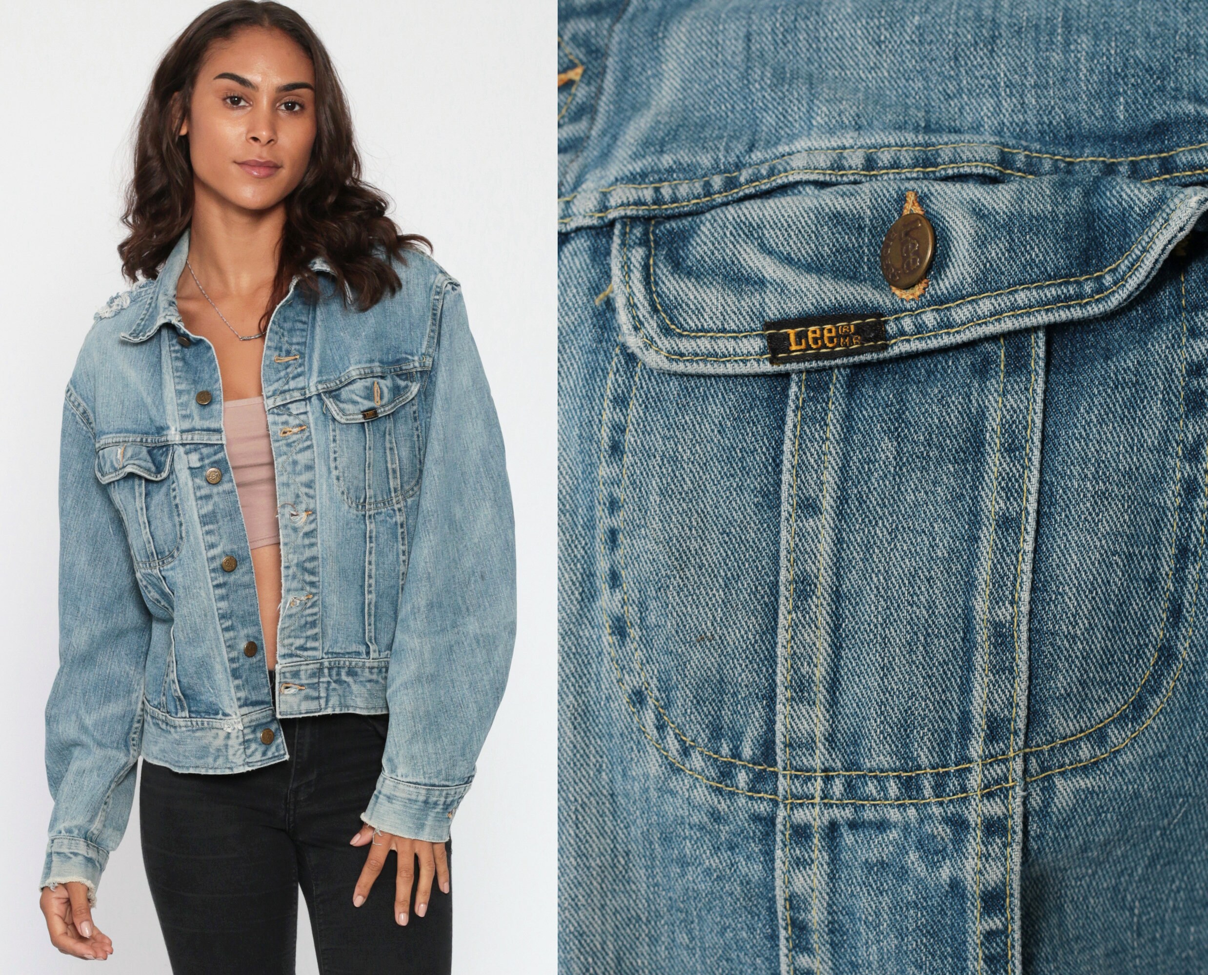 80s LEE Jean Jacket -- Flannel Lined 
