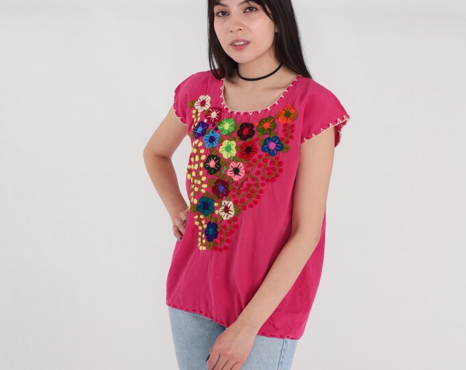 Vintage 90’s pink floral pattern top main image 1
