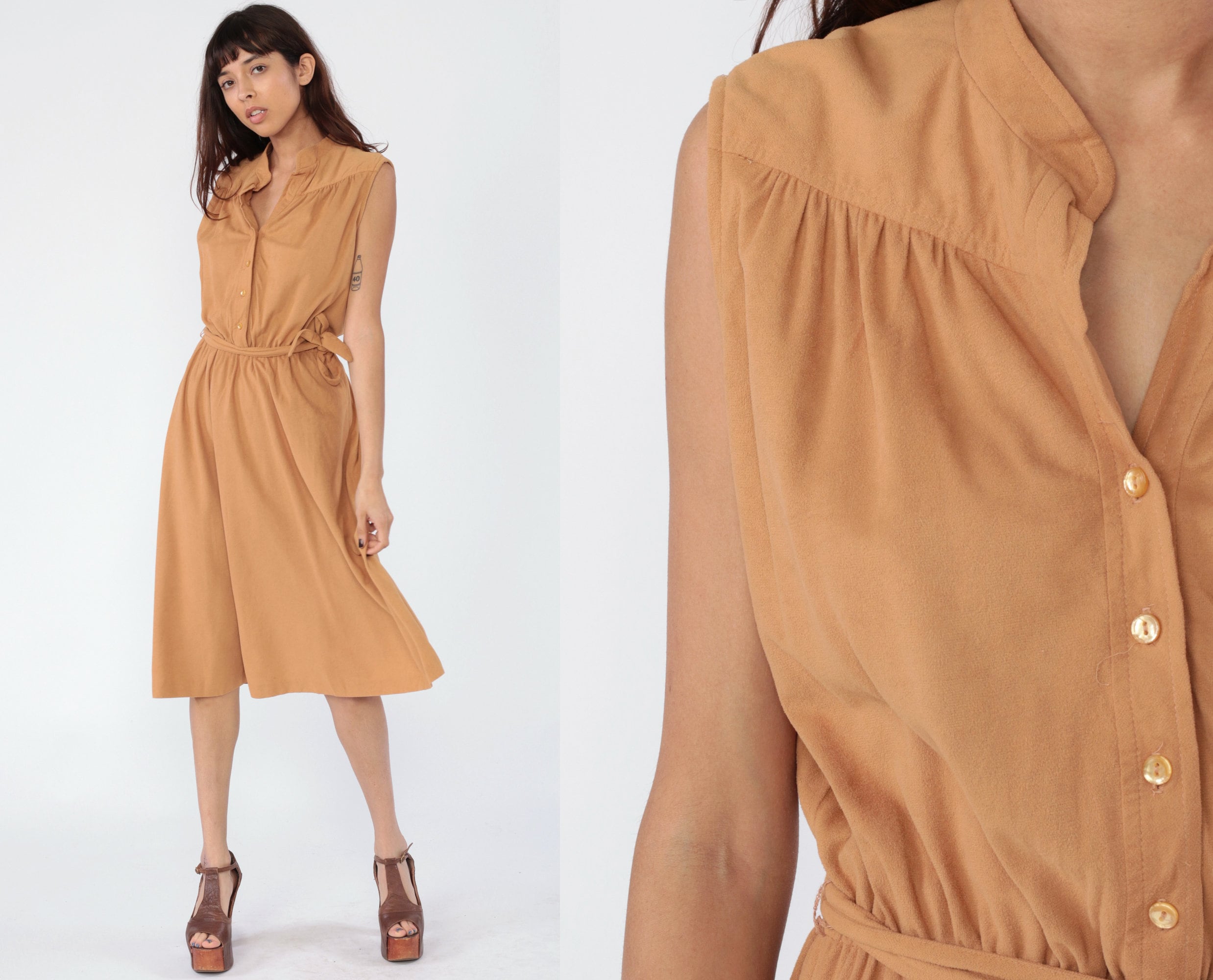 button up dress vintage