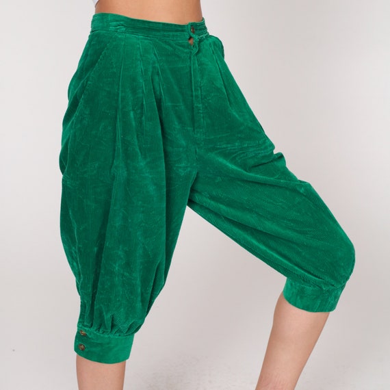 Green Corduroy Knickerbockers 70s Harem Pants Breeche… - Gem