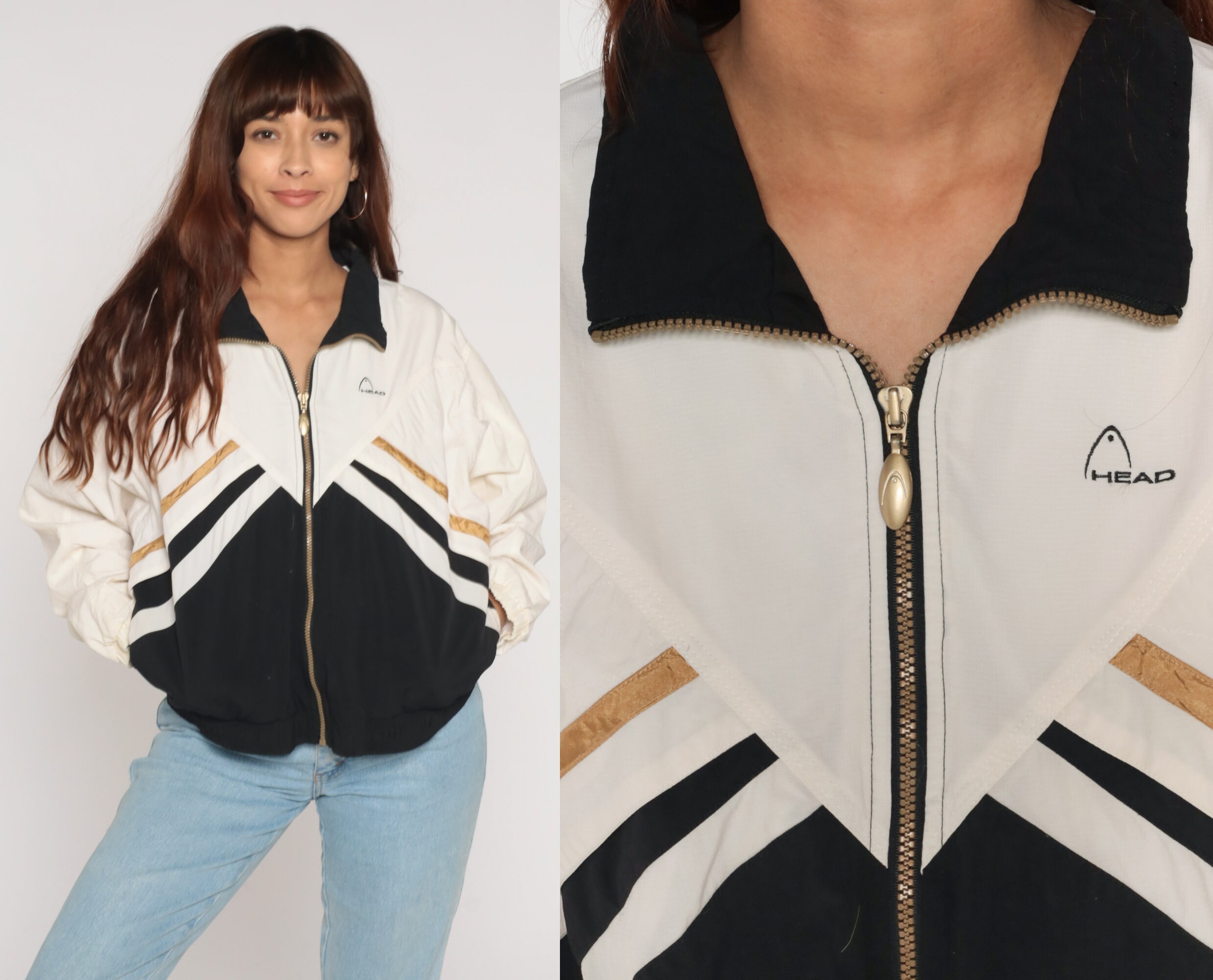 Head Windbreaker 90s Zip Up Nylon Shell 