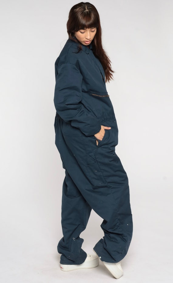 Navy Blue Jumpsuit 80s Insulated Coveralls Boiler Sui… Gem