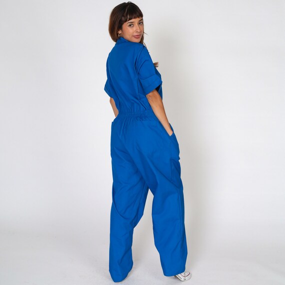 Royal Blue Boiler Suit 80s Linda Uniform Coveralls Sh… - Gem