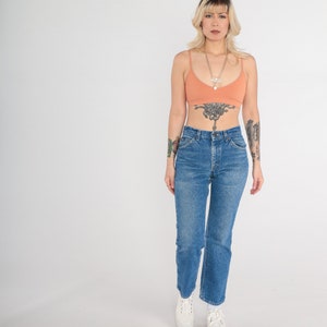 90s Lee Jeans Mom Jeans Mid Rise Waist Jeans 1990s Straight Leg Denim Pants 90s Vintage Blue Retro Small