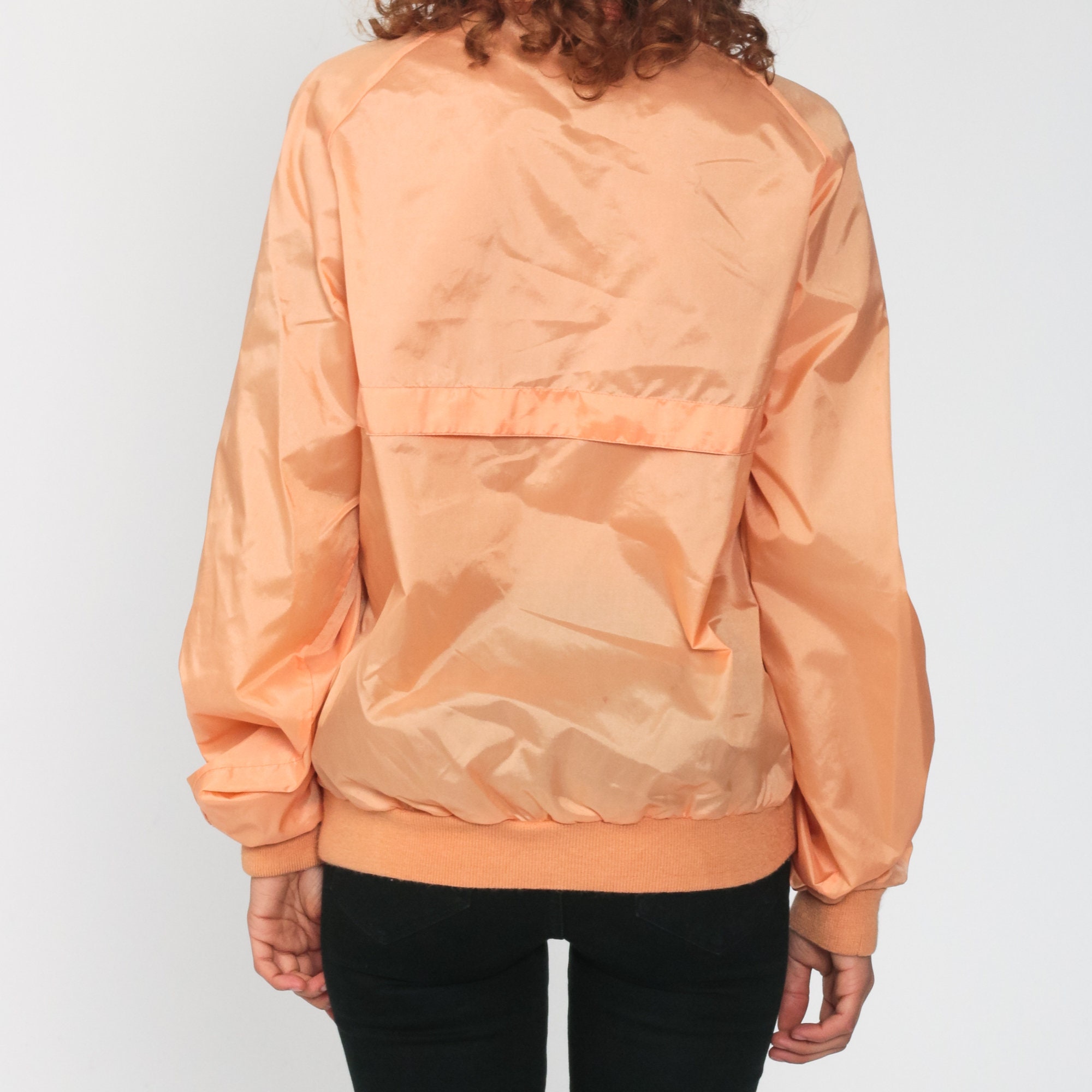 Christian Dior Jacket 80s Peach windbreaker Jacket Orange Retro Sports Jacket Activewear 