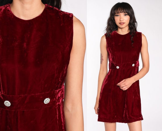 Mini red deals velvet dress