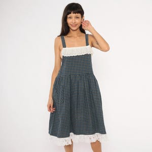 navy blue dress for baby girl 90s Suspender Dress