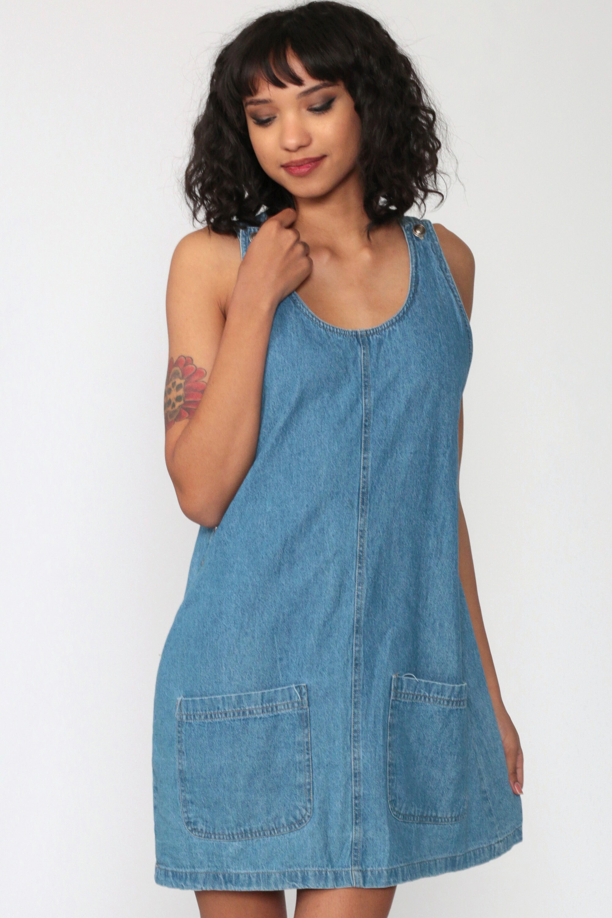 target denim jumper dress