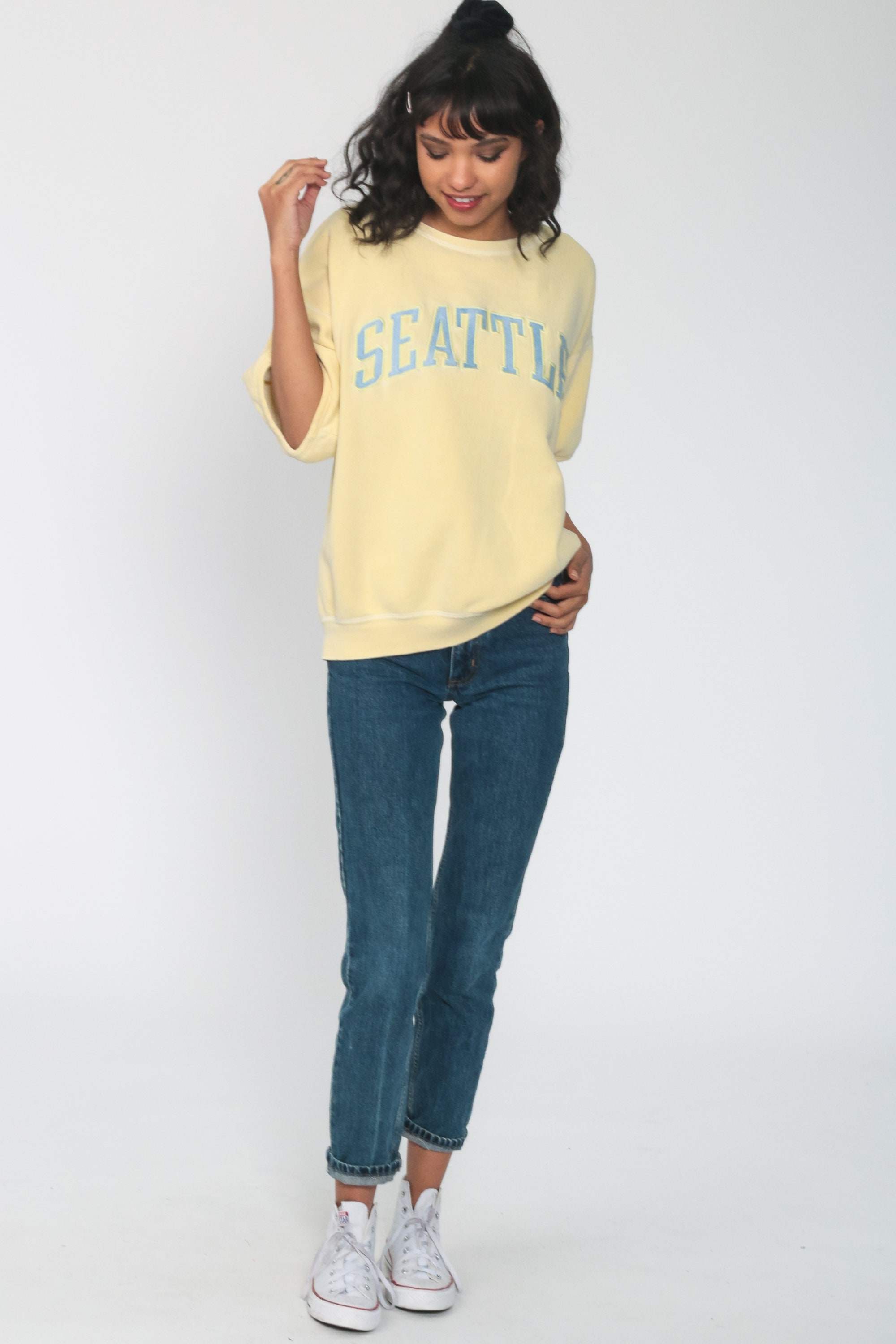 vintage yellow sweatshirt