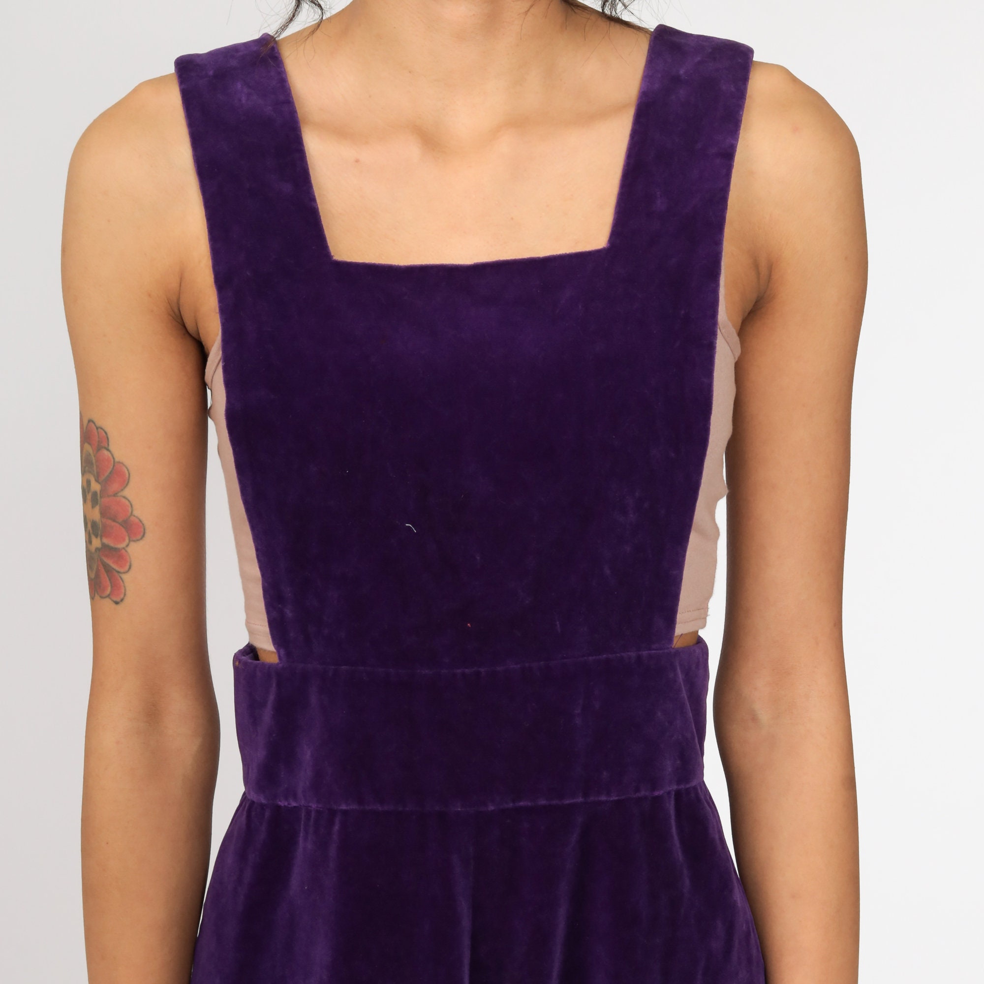 pastel purple overall dress