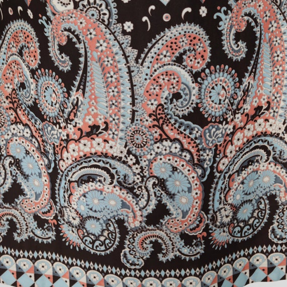 Hippie Maxi Dress 70s Psychedelic PAISLEY Print B… - image 3