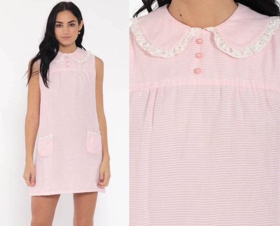 baby pink shift dress