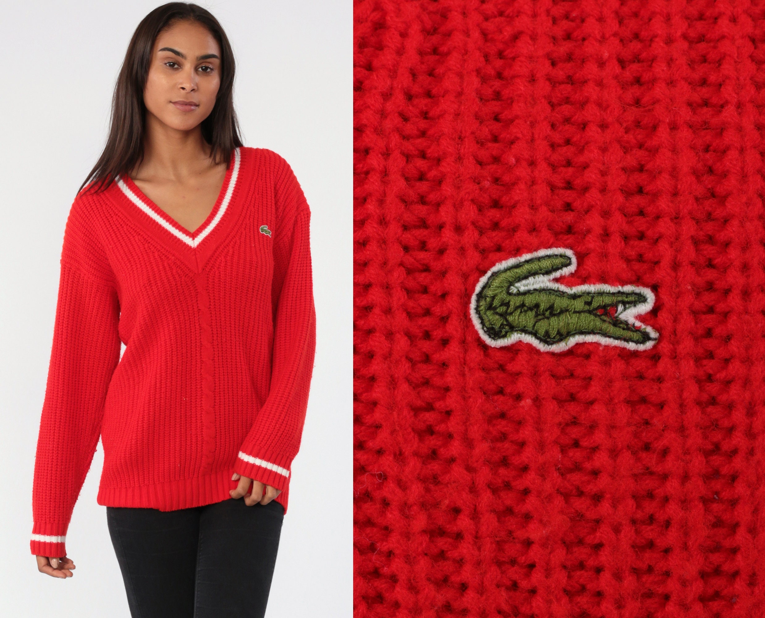 vintage lacoste tennis sweater
