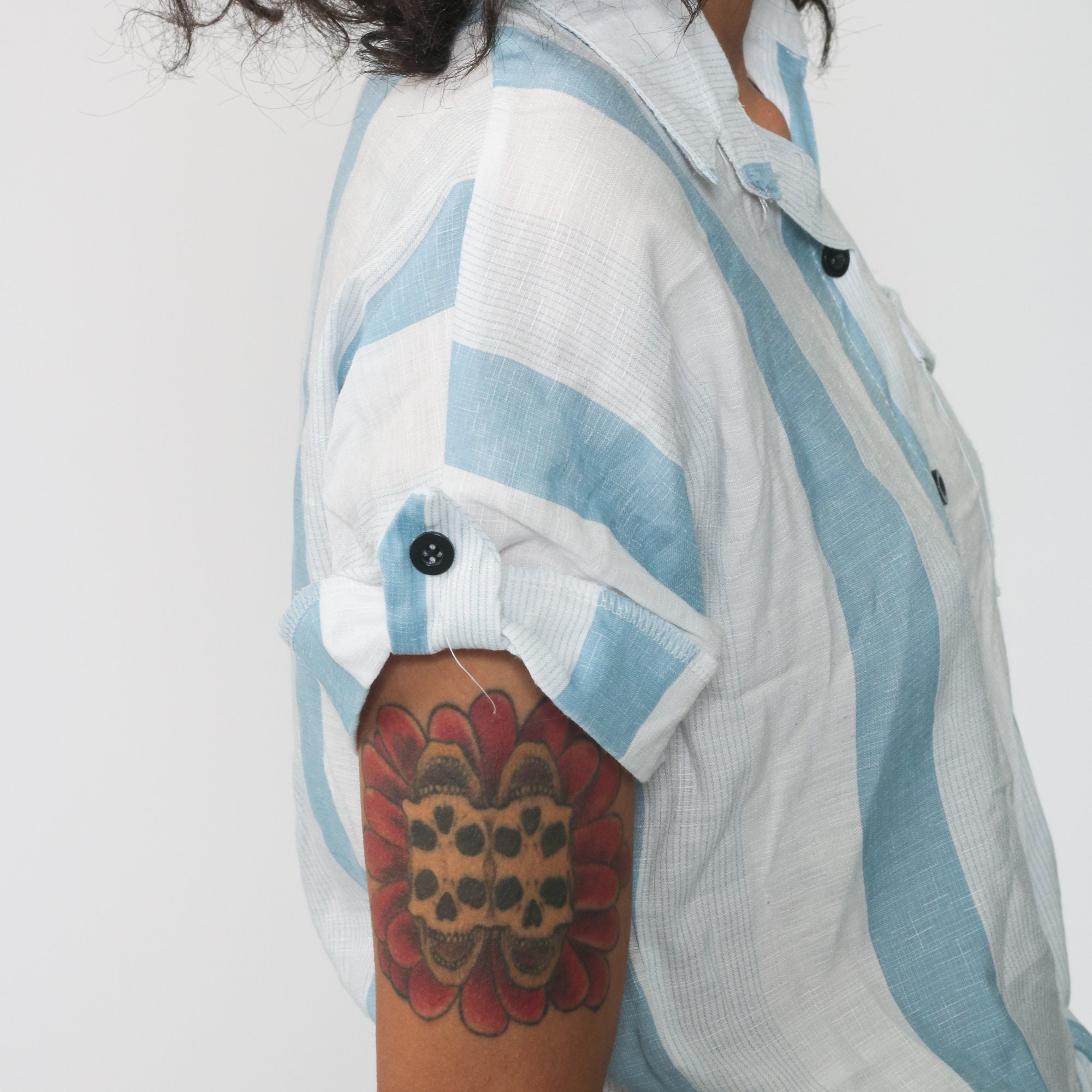 crop striped shirt