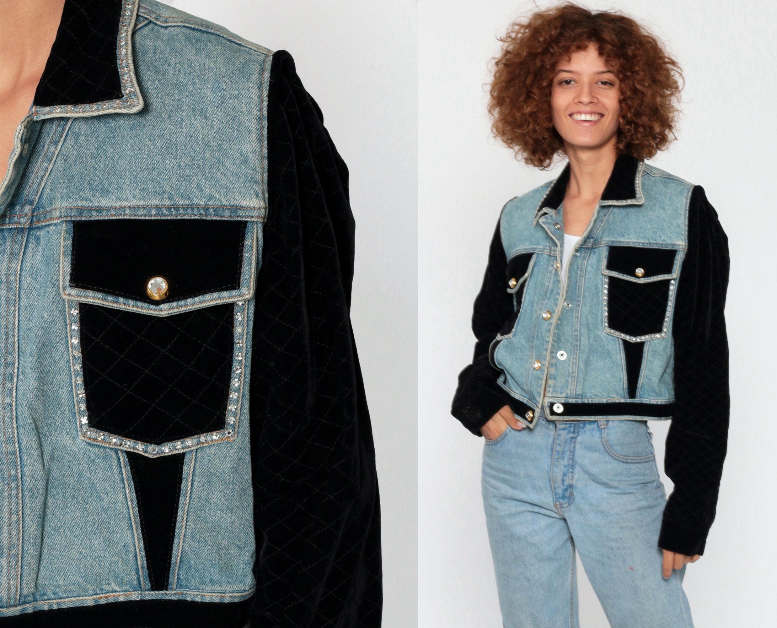 rhinestone studded denim jackets