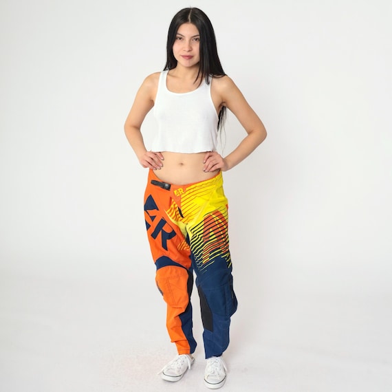 ANSR Syncron Motocross Pants Answer Racing Orange Yellow Blue Color Block MX 32 Off-Road Dirt Bike Gear Vintage Streetwear Men's Size 32