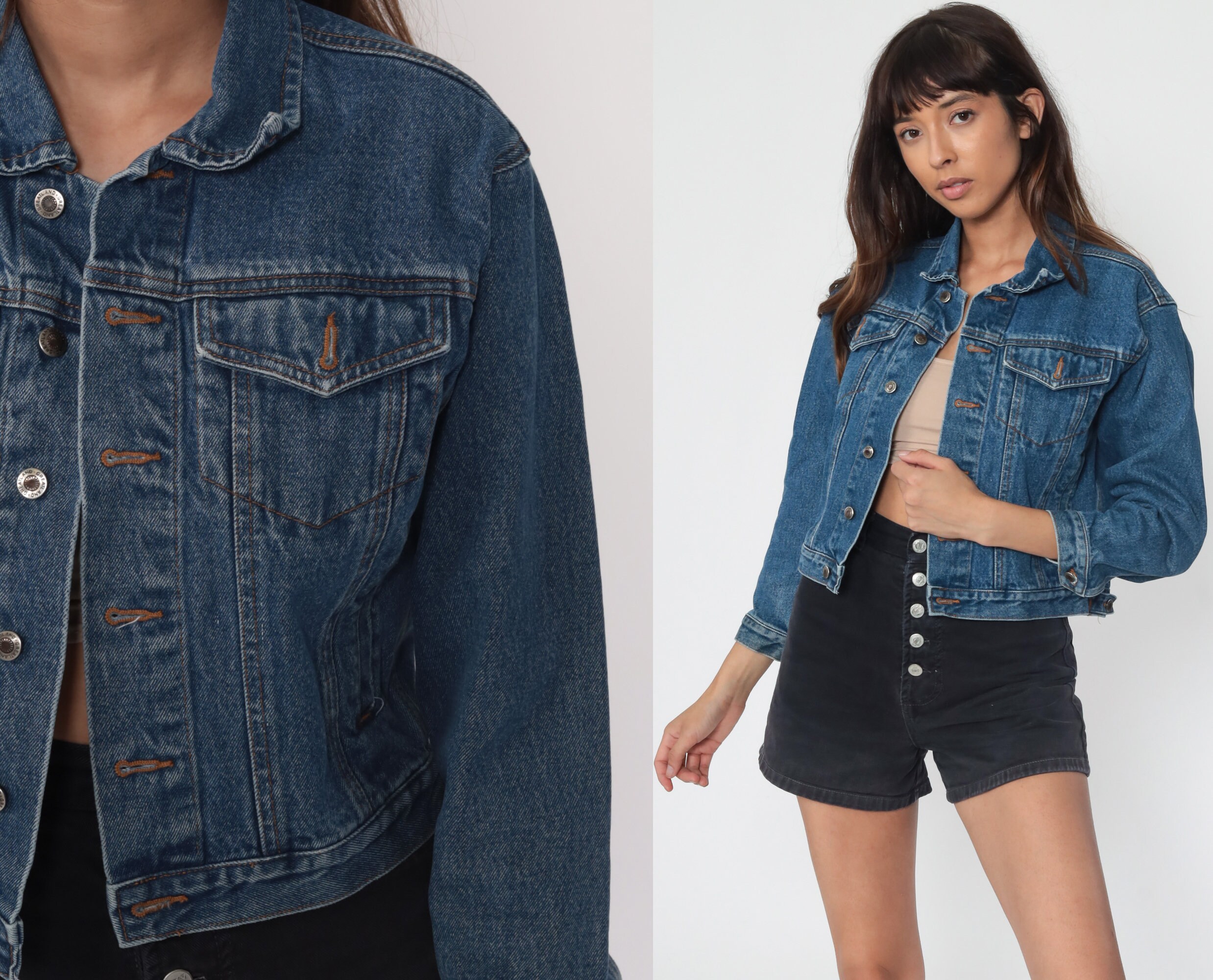 80s jean jacket style