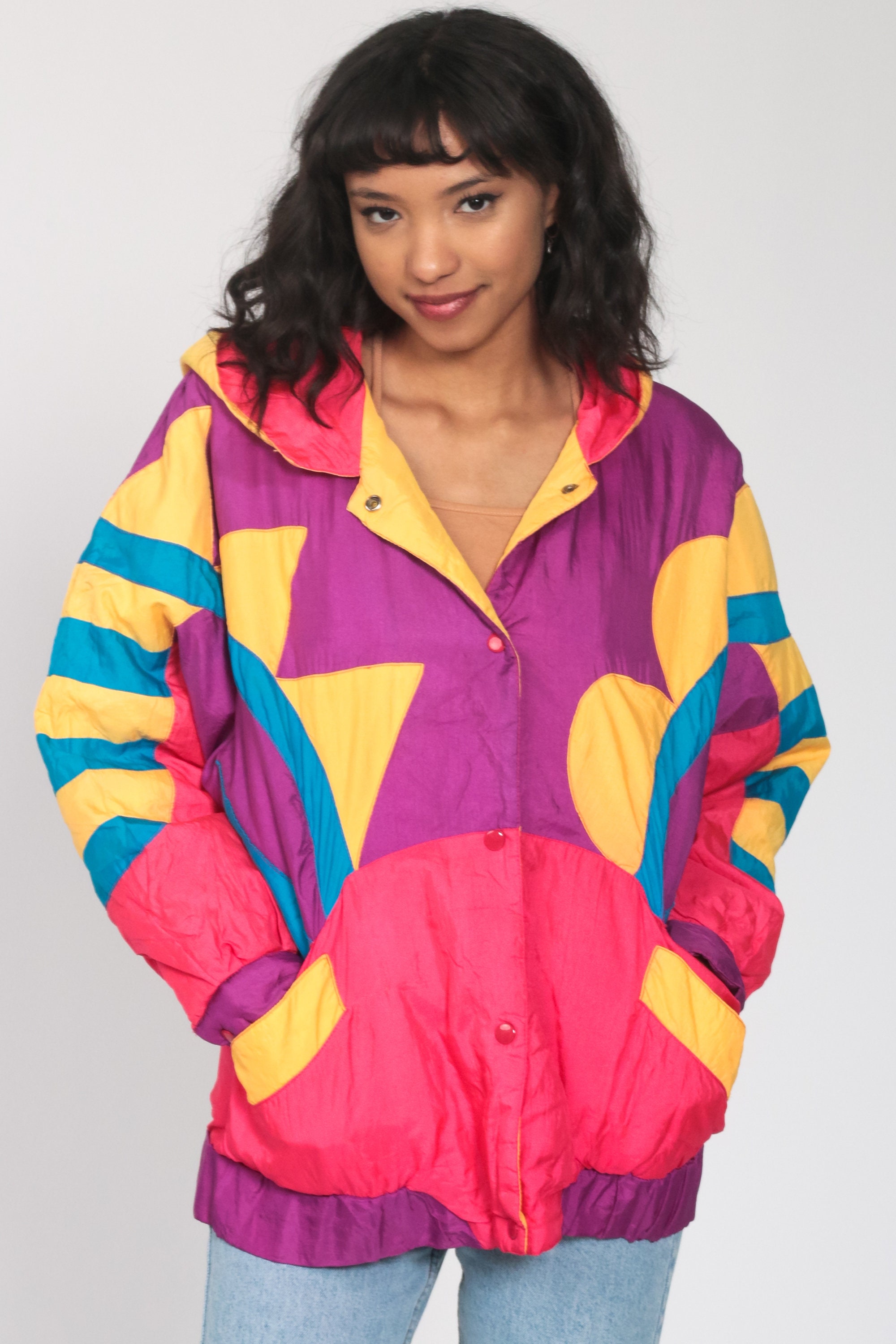 neon orange ski jacket