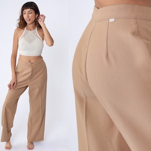 Jaren &#39;70 Levis Broek Tan Straight Leg Broek Wijde pijpen Broek Levi Hoge Taille Broek Hippie Jaren 1970 Boho Vintage Boho Medium 30