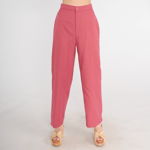 70s Levis Trousers Pink Levi's Bend Over Pants Tapered Straight Leg Pants High Waisted Rise Slacks Hippie 1970s Vintage Extra Small XS 25