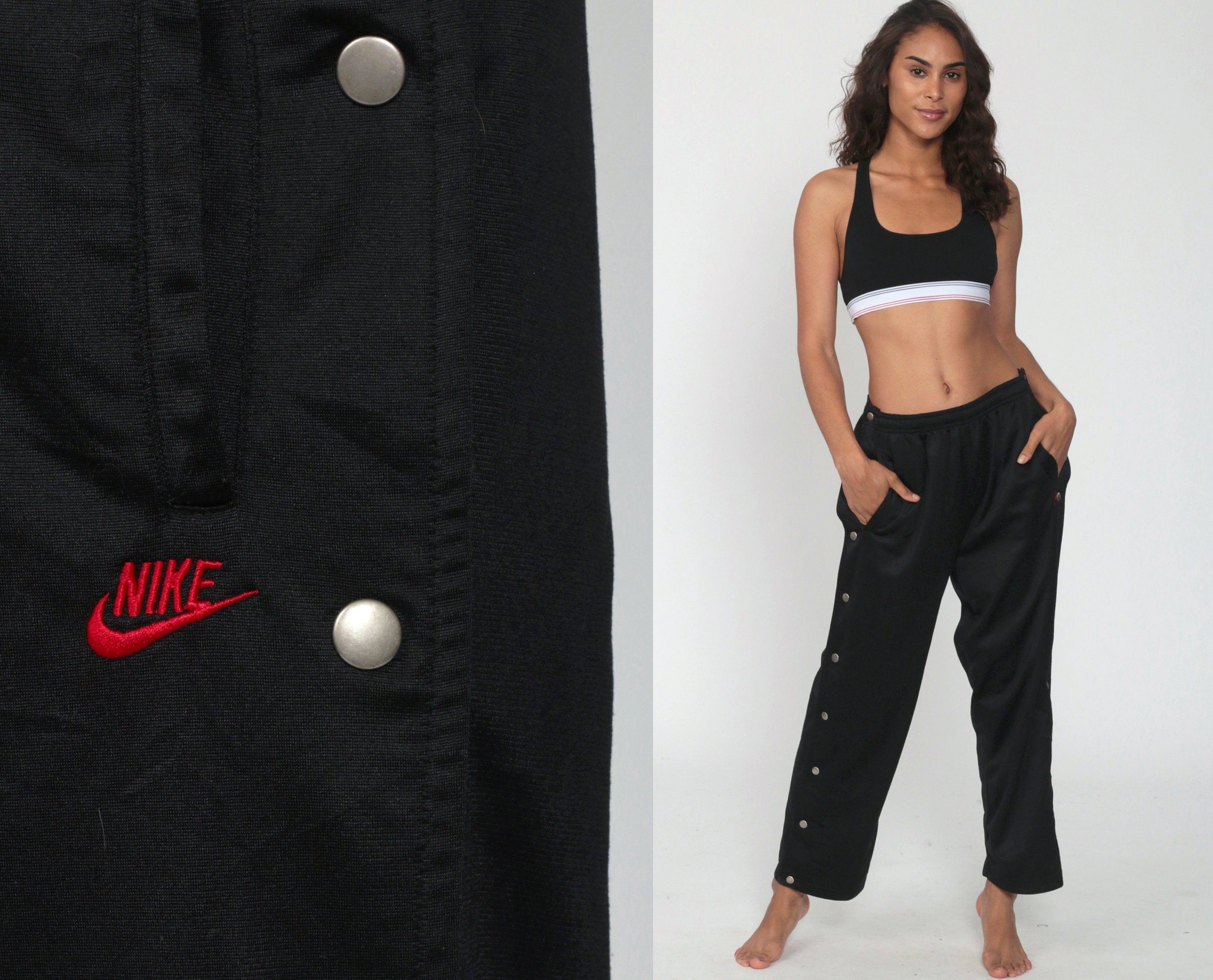 button down warm up pants