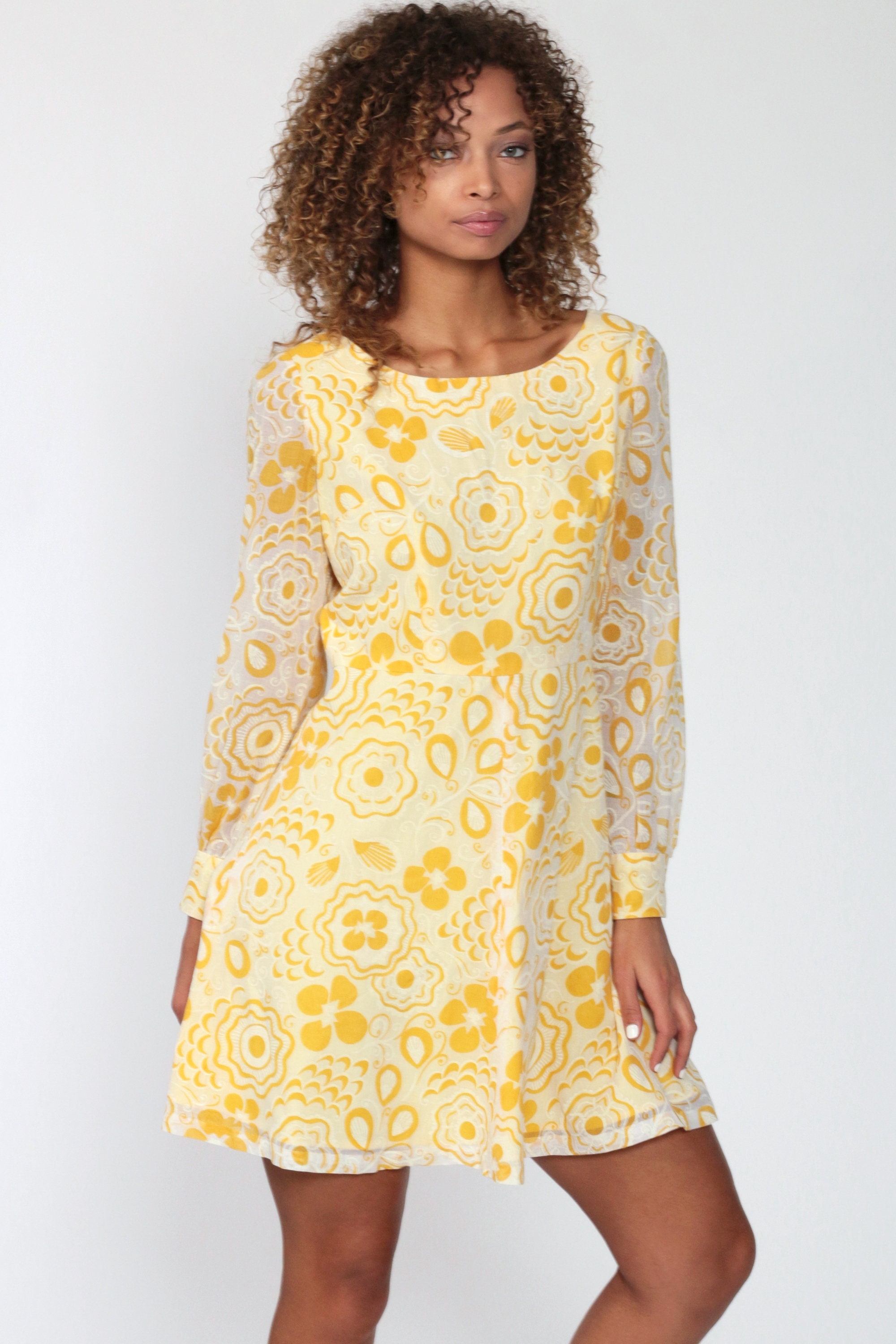 pastel yellow babydoll dress
