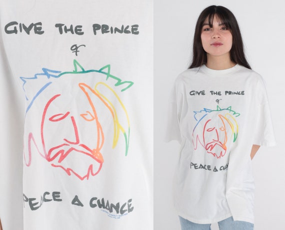 Christian T-Shirt 90s Give the Prince of Peace a … - image 1