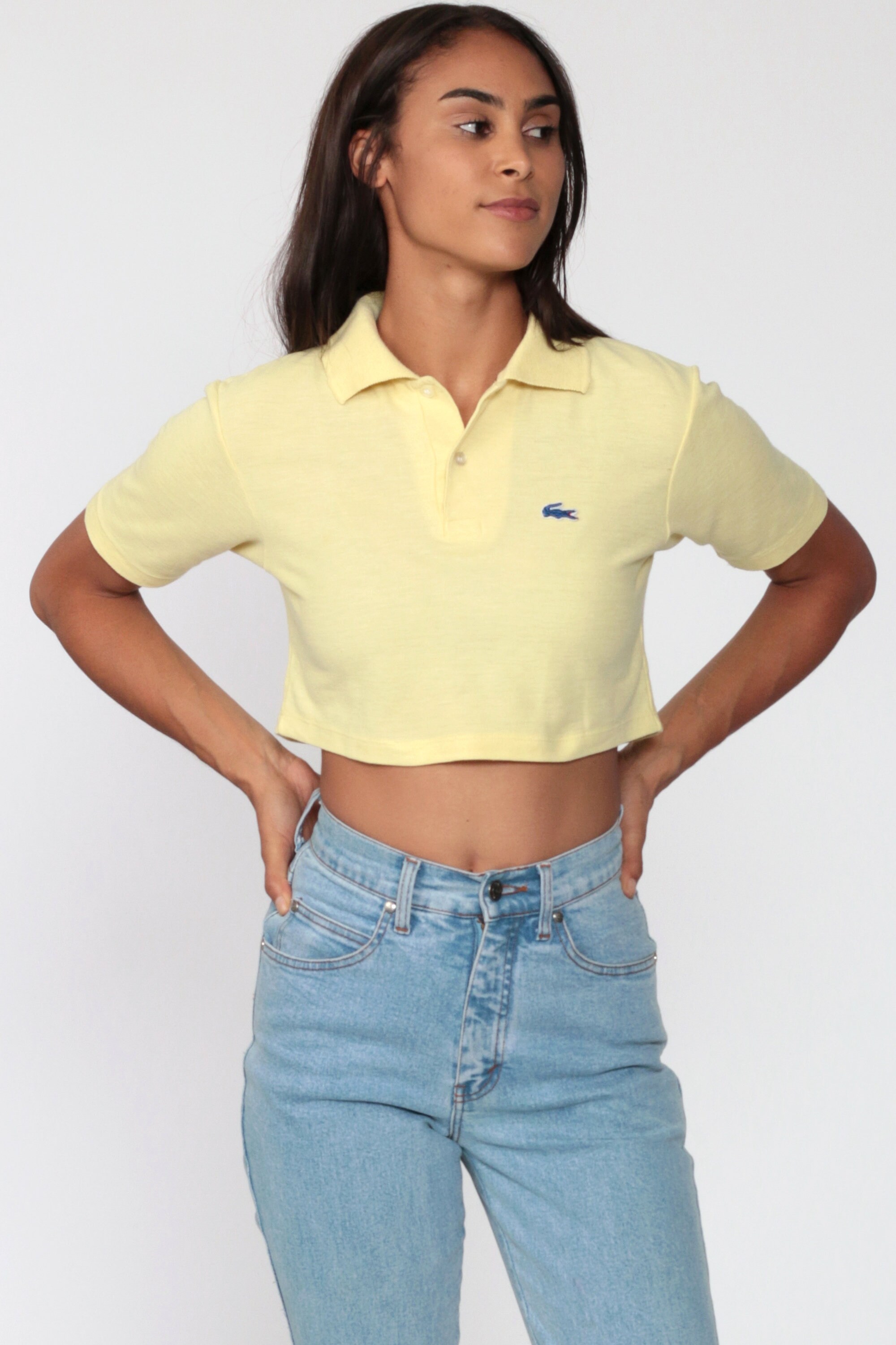 underwire crop polo top