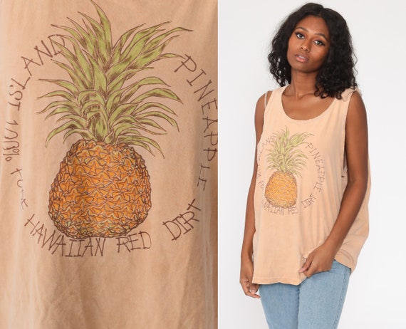 Pineapple Fruit Shirt 90s Hawaiian Tank Top Summer