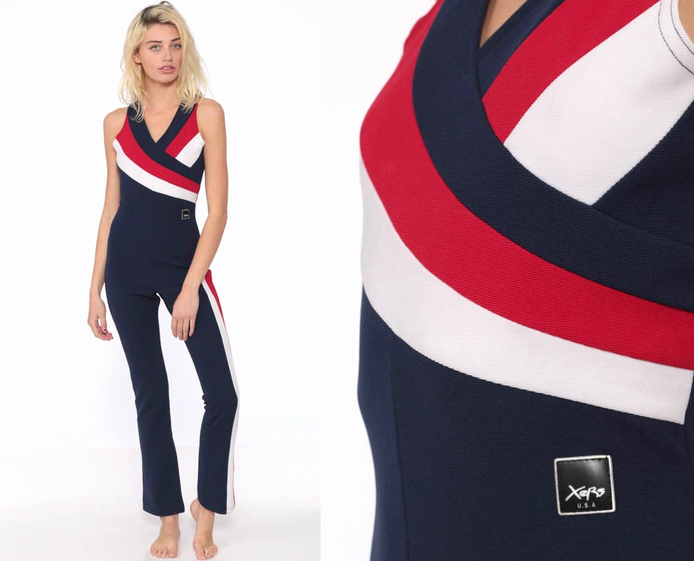 red spandex jumpsuit