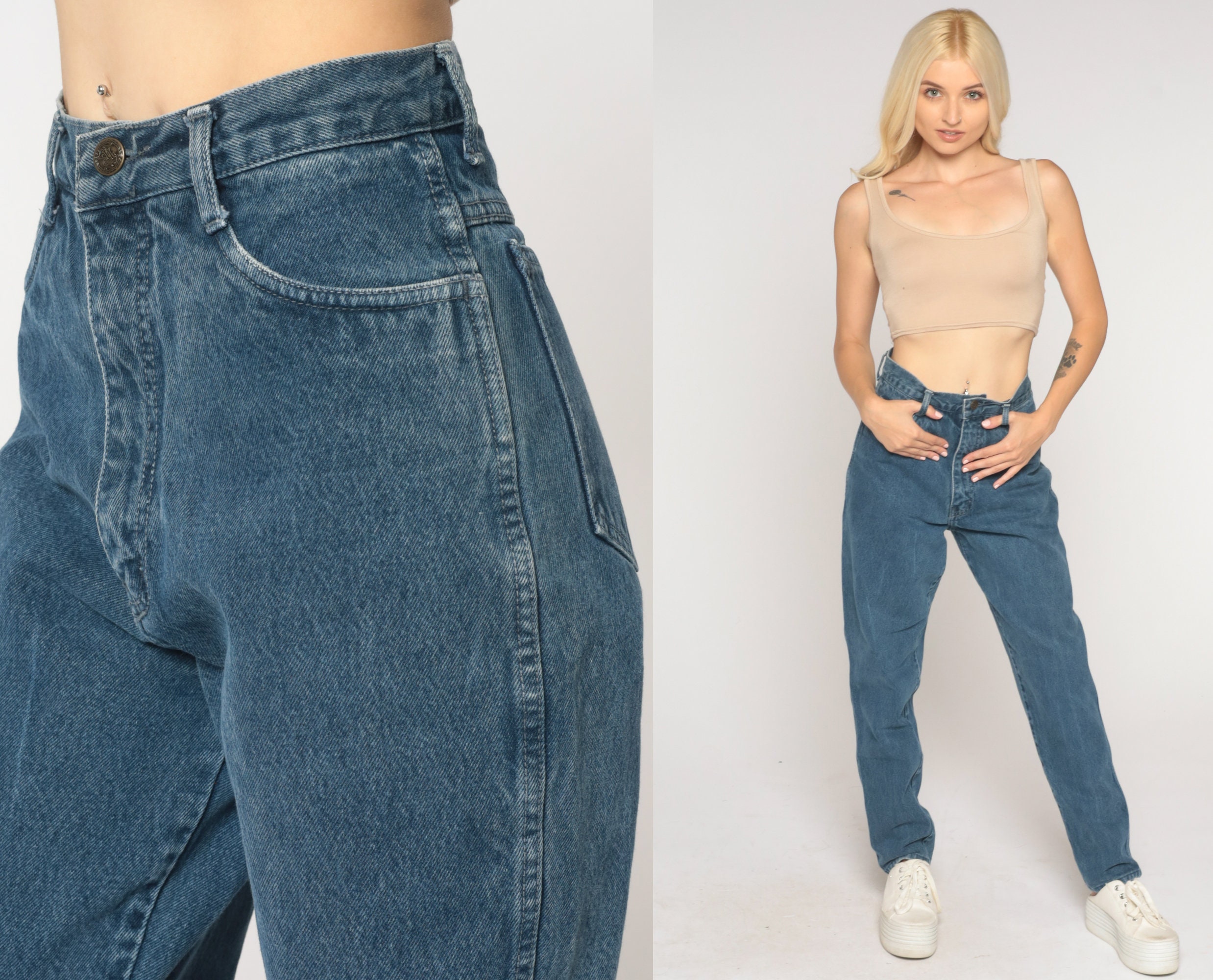 90s Mom Jeans High Waist Jeans Tapered Jeans 1990s High Waisted Denim ...
