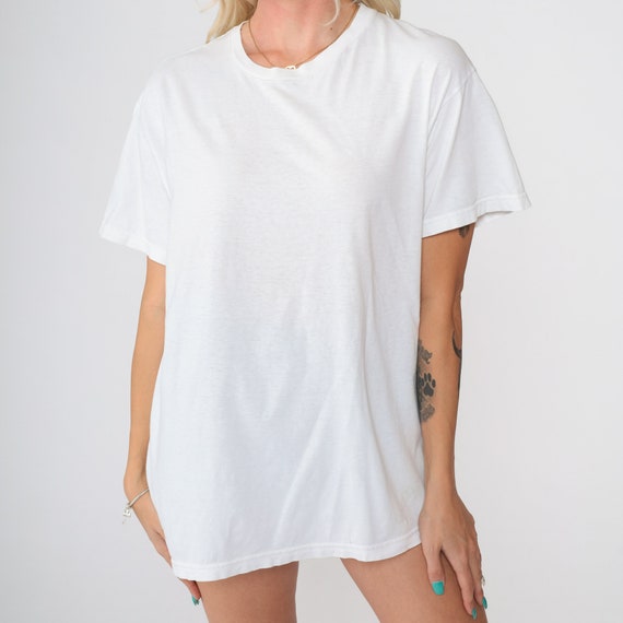 Plain White Tee 90s Polo Ralph Lauren T-Shirt Sol… - image 5