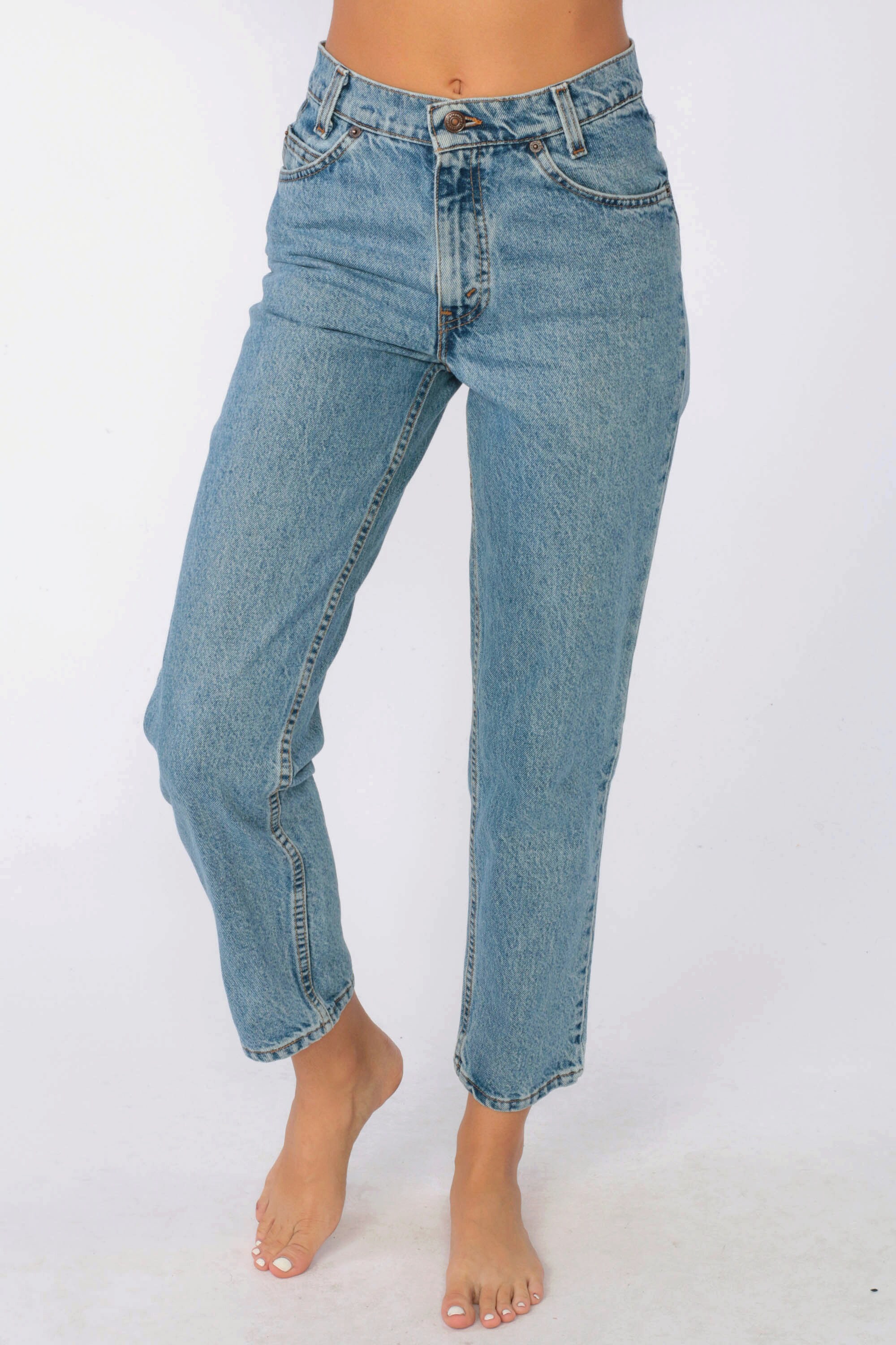 Levis Student Jeans 27 x 28 High Waist Mom Jeans 90s Jeans Light Blue Jeans Levi 80s High Waist